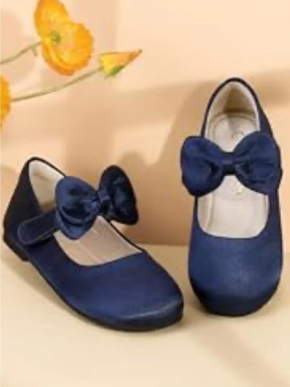 Girls Navy Bow Mary Jane Dress Shoes